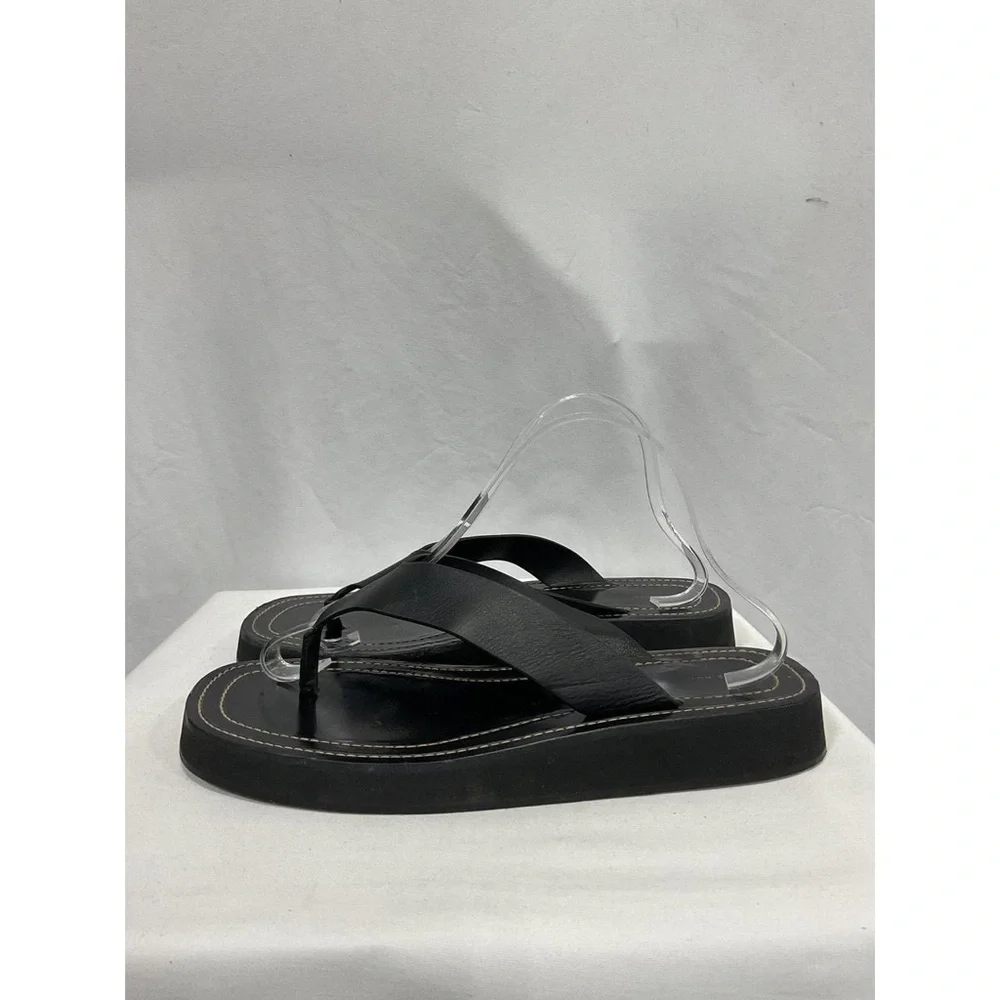 The Row Black Sandals Modern Minimalist Design - Picture 3 of 4